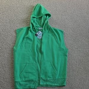DSG Lime Green Zip-Up Hoodie Vest
